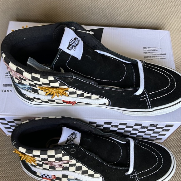 Vans Skate Sk8- Hi Skateistan Popcush  Checkerboard MEN`S - Picture 3 of 16